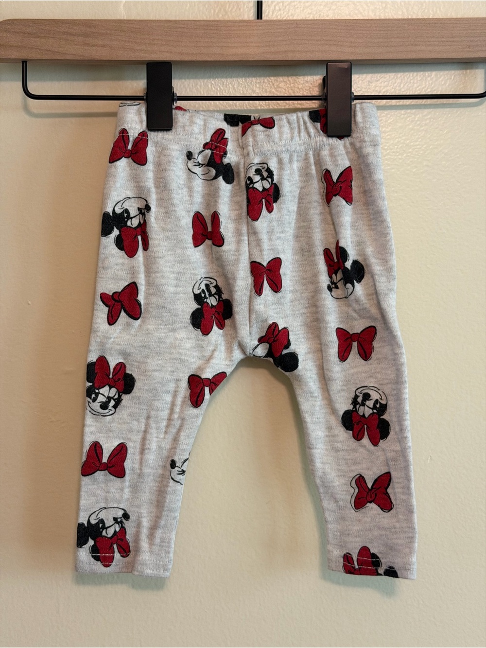 Disney Baby Gray Leggings with Red and Black Print
